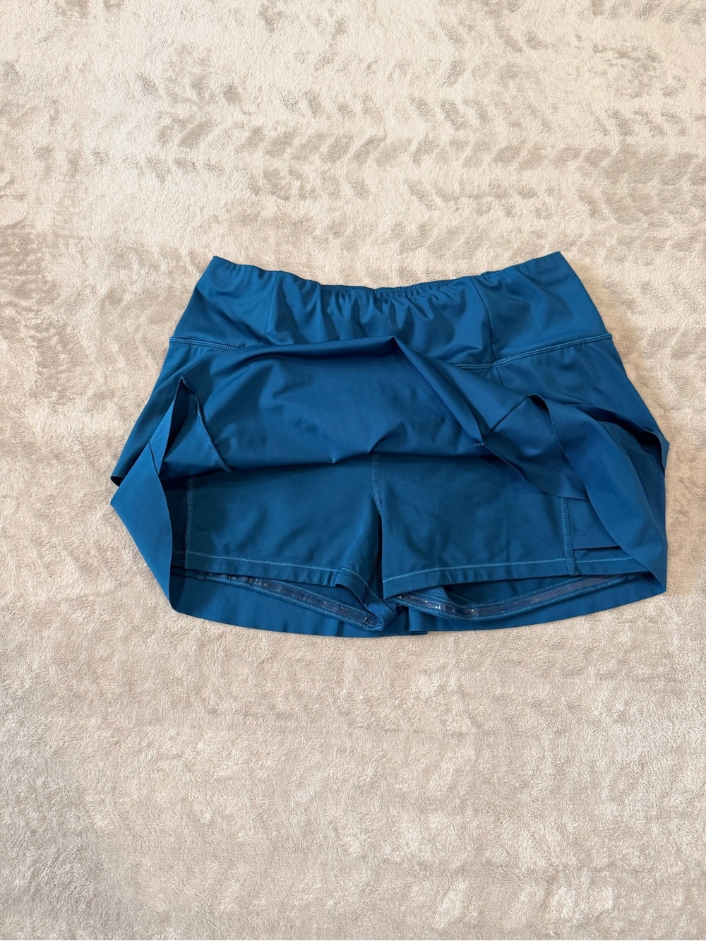 Athleta Sporty Teal Blue‎ Tennis Tiered Athletic Skirt w Shorts Size Medium - Picture 2 of 6